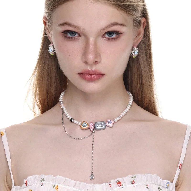Discover Unique Jewelry With Special Limited-Time Offers Women's Lolita Irregular Diamante Pearl Necklace