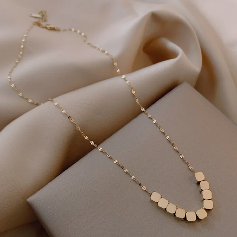 Upgrade Your Collection With Our Limited-Time Jewelry Sale Womens Necklace with Cubes