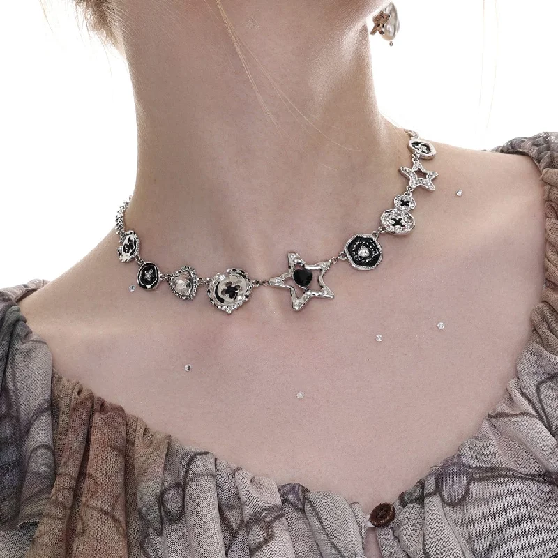 Jewelry Flash Sale – Stylish Designs At Unbeatable Rates Women's Punk Irregular Diamante Star Necklace