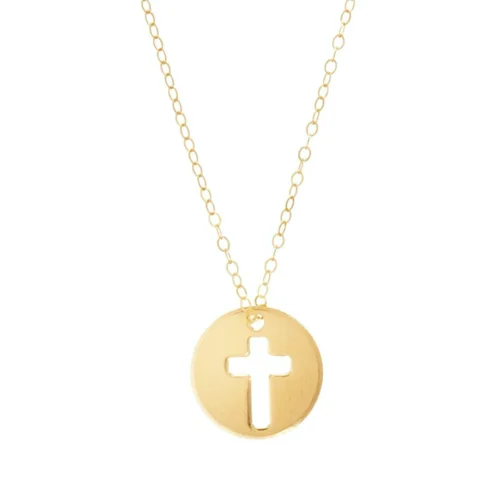 E Newton 16'' Necklace Gold - Blessed Disc