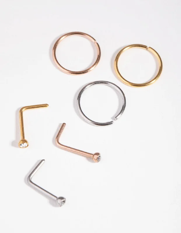 5mm Thick 6-Pack Nose Ring