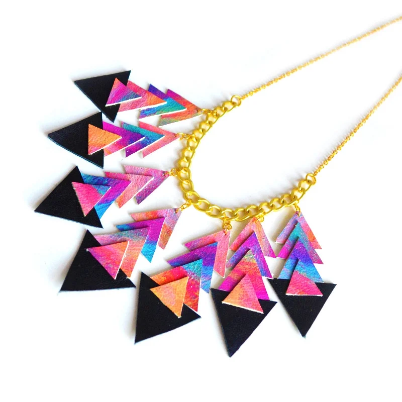 Get The Best Deals On Timeless Jewelry Pieces Chevron leather necklace