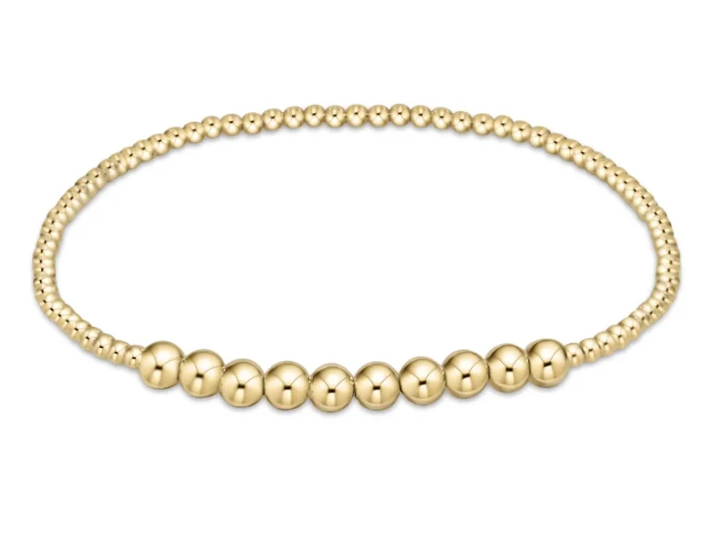 E Newton Classic Beaded Bliss Bracelet - Gold