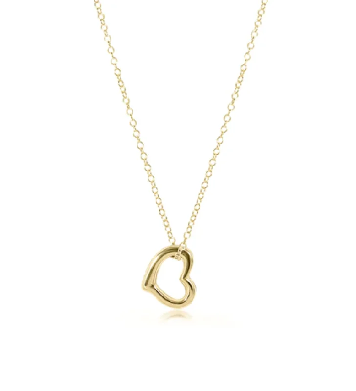 E Newton 16" Necklace Gold - Love Charm