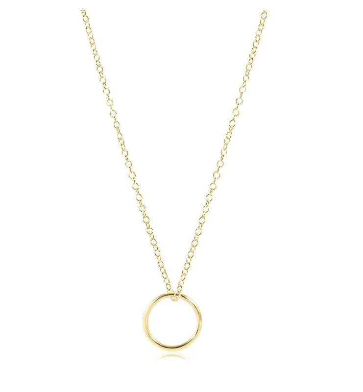 E Newton 16" Necklace Gold - Halo Charm