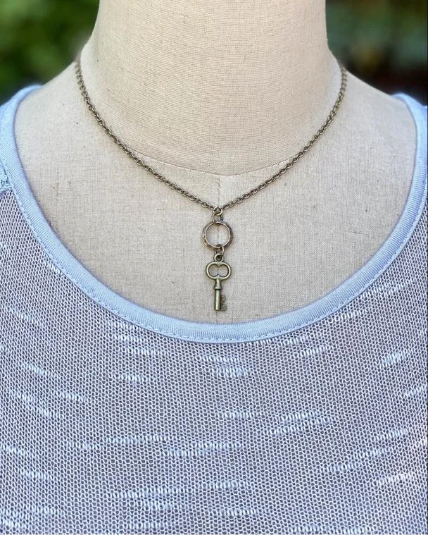 Inspire Designs Key Charm Necklace - Final Sale 25% off