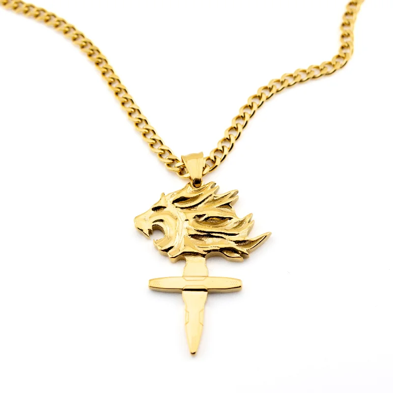 Buy More, Save More On Stunning Jewelry Pieces LN-01G Lionheart Necklace