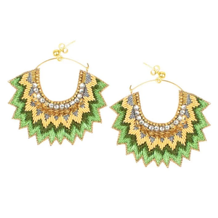 Flash Sale On Exquisite Jewelry – Don't Miss Out Maria Grass Green Hoops
