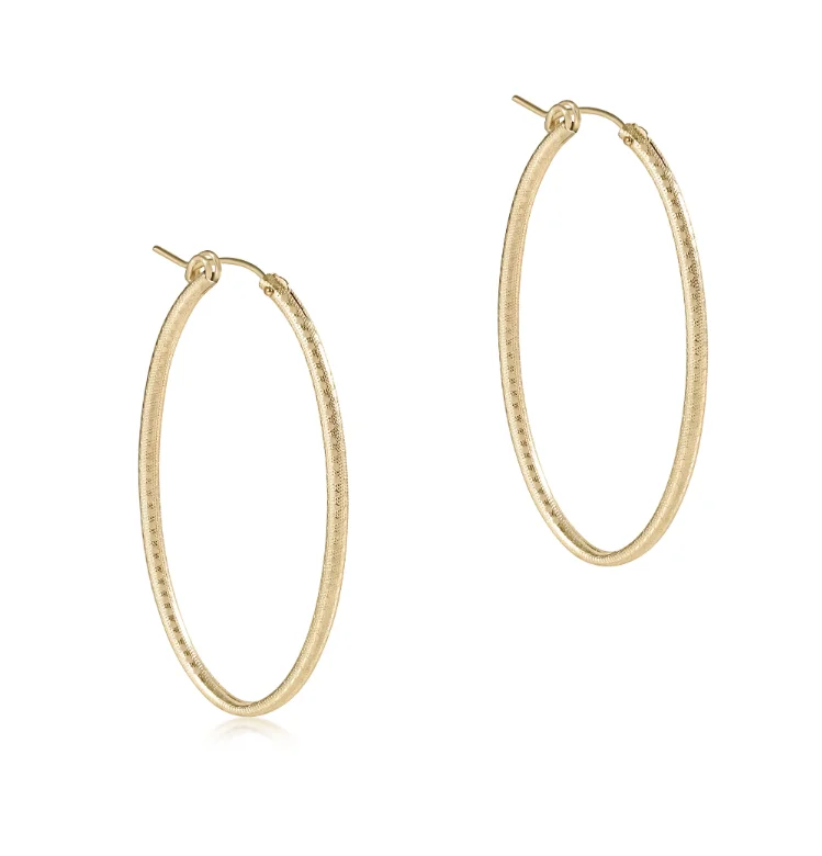 E Newton Gold Oval Hoop