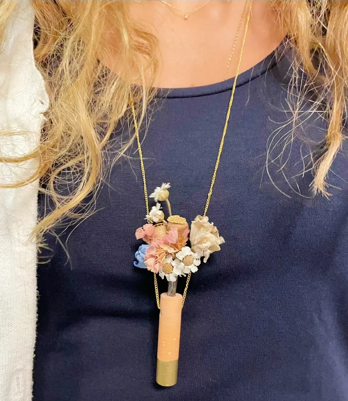 Premium Jewelry At Promotional Prices – Shine Today Pink Concrete Vase Necklace by Cluster Premium Jewelry At Promotional Prices – Shine Today Pink Concrete Vase Necklace by Cluster