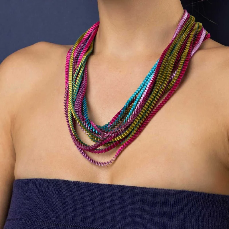 Last Chance To Shop High-End Jewelry At Markdown Prices Pleated Necklace Multi