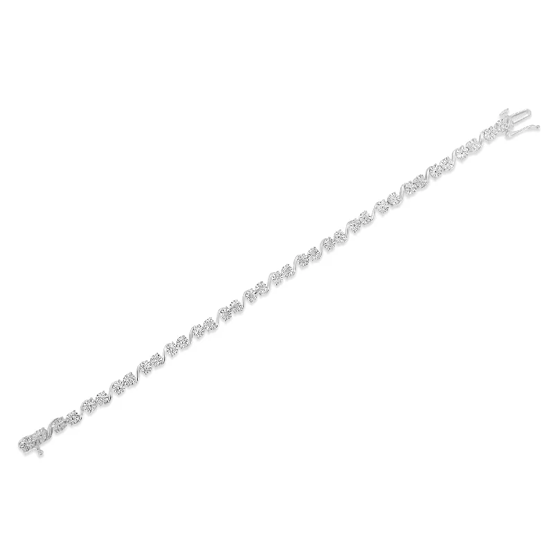 Personalized Jewelry Sale – Unique Pieces At Great Prices Sterling Silver 1/10ct TDW Diamond Link Bracelet