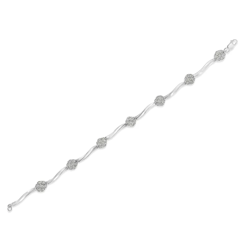 Discounted Luxury Jewelry – Shine Without The Splurge Sterling Silver 1/4ct TDW Diamond Link Bracelet