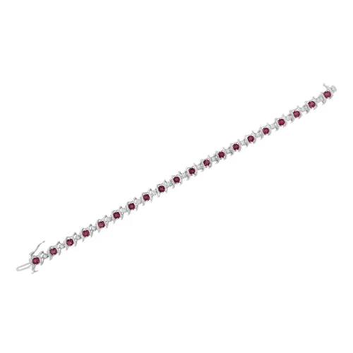 Flash Sale On Stunning Jewelry – Don't Miss Out Sterling Silver Lab Created Ruby and Diamond