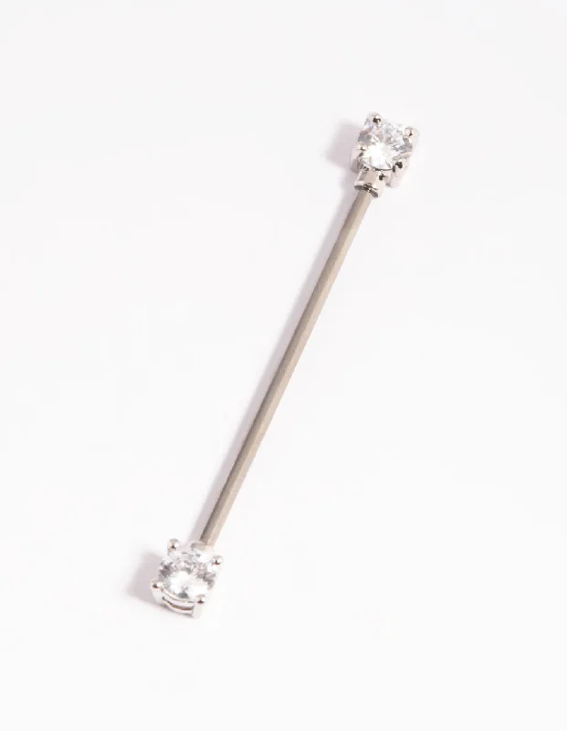 Titanium Cubic Zirconia Statement Industrial Bar