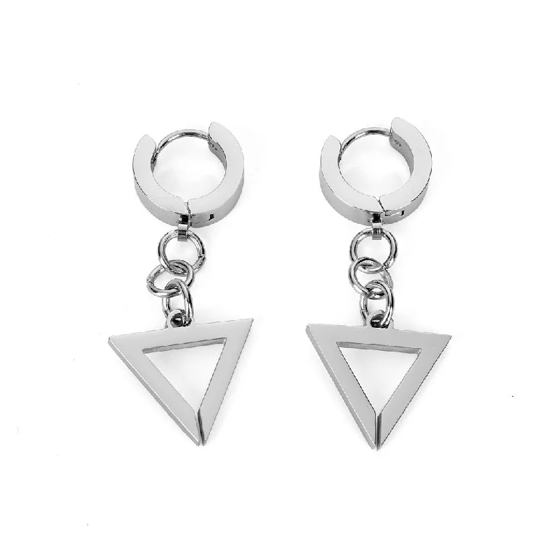 Timeless Jewelry, Timeless Savings – Don't Wait TR-08 Steel Triangle Earrings