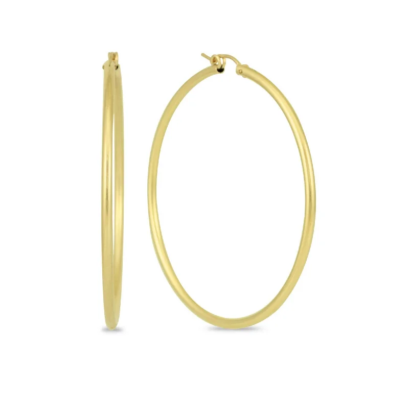 Seasonal Jewelry Deals – Elevate Your Style 14k Yellow Gold 2MM Thick Tube Hoop Earrings