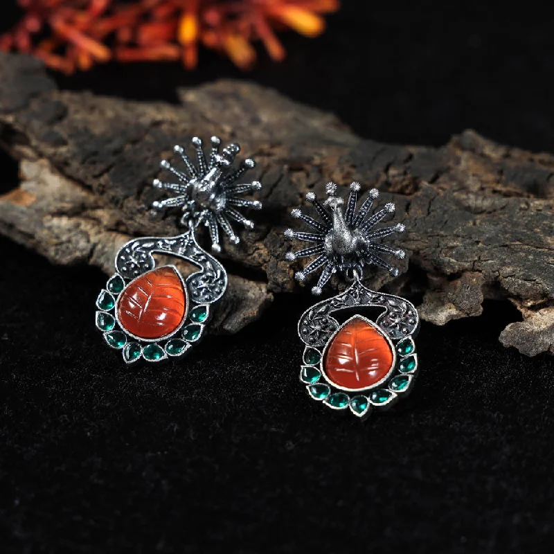 Bestselling Jewelry Now On Sale – Elevate Your Look Antique Silver Finish Oxidized Special Brass Base Stone Work Earrings