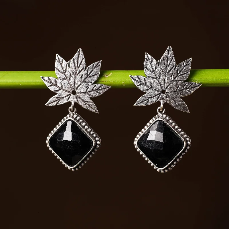 Holiday Jewelry Sale – Perfect Gifts At Great Prices Antique Silver Finish Oxidised Brass Base Stone Work Earrings