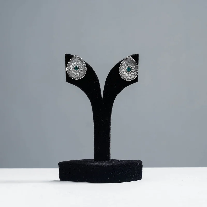 Don't Miss Out – Shop Elegant Jewelry For Less Antique Silver Finish Oxidised Brass Base Earrings