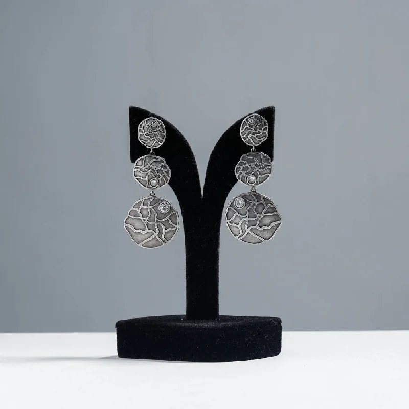 Premium Jewelry At Promotional Prices – Shine Today Antique Silver Finish Oxidised Brass Base Earrings