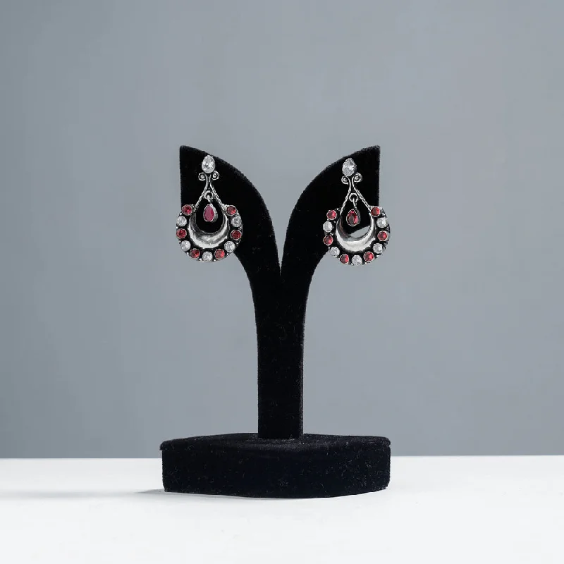 Must-Have Jewelry At Irresistible Discounts Antique Silver Finish Oxidised Brass Base Earrings