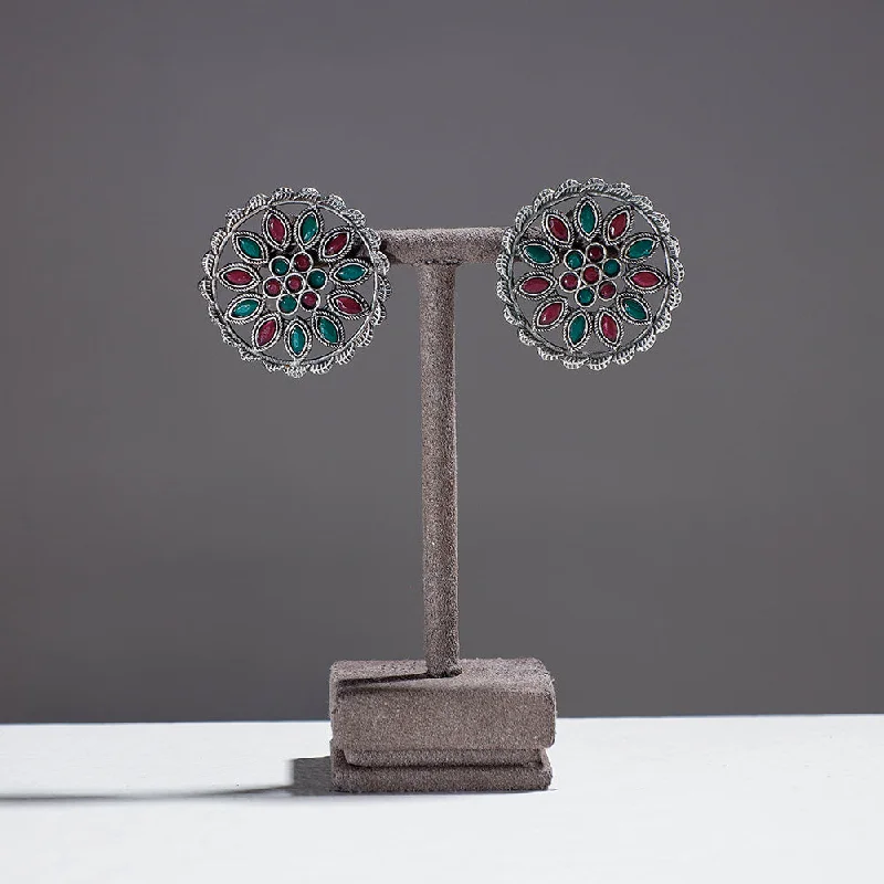 Don't Miss These Dazzling Jewelry Discounts Antique Finish Oxidised German Silver Stud Earrings