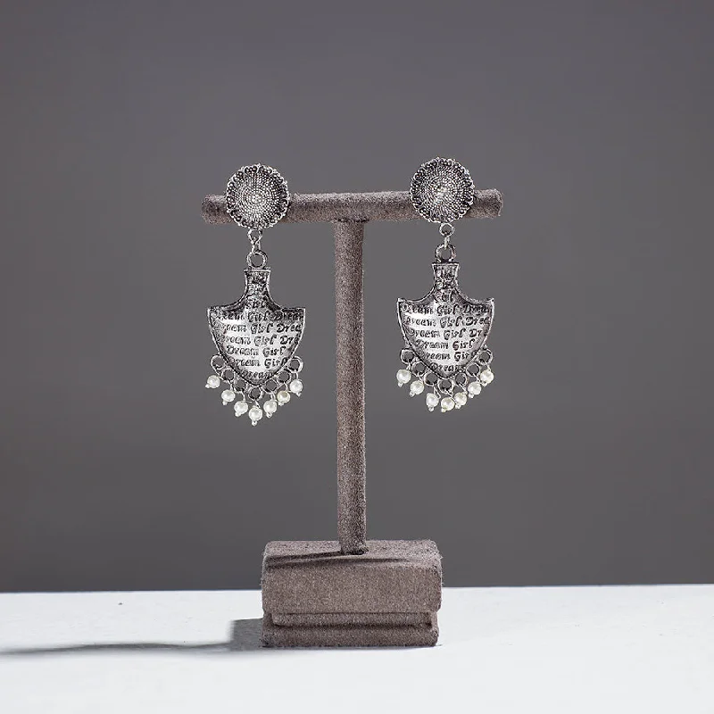 Classic And Modern Jewelry Styles On Sale Antique Finish Oxidised German Silver Earrings