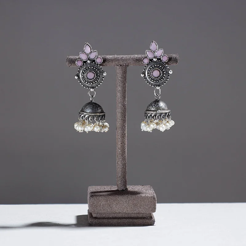 Big Discounts On Elegant Jewelry Collections Antique Finish Oxidised German Silver Jhumki Earrings