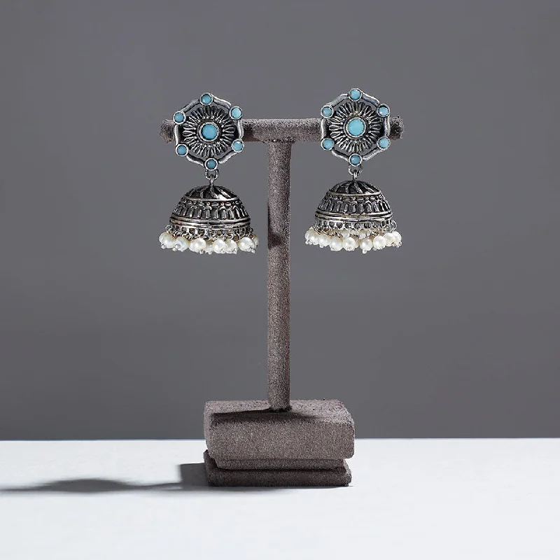 Jewelry Deals That Sparkle – Shop Today Antique Finish Oxidised German Silver Jhumki Earrings