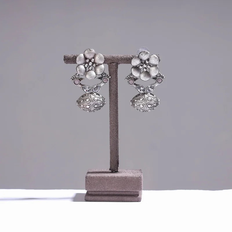 Luxury Meets Affordability – Jewelry Sale Now Live Antique Silver Finish Oxidised Brass Base Earrings