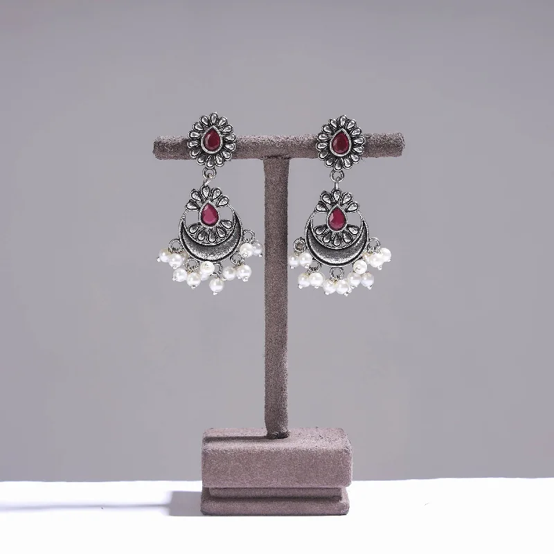 Best Jewelry Deals – Shop Premium Pieces At Great Prices Antique Silver Finish Oxidised Brass Base Earrings