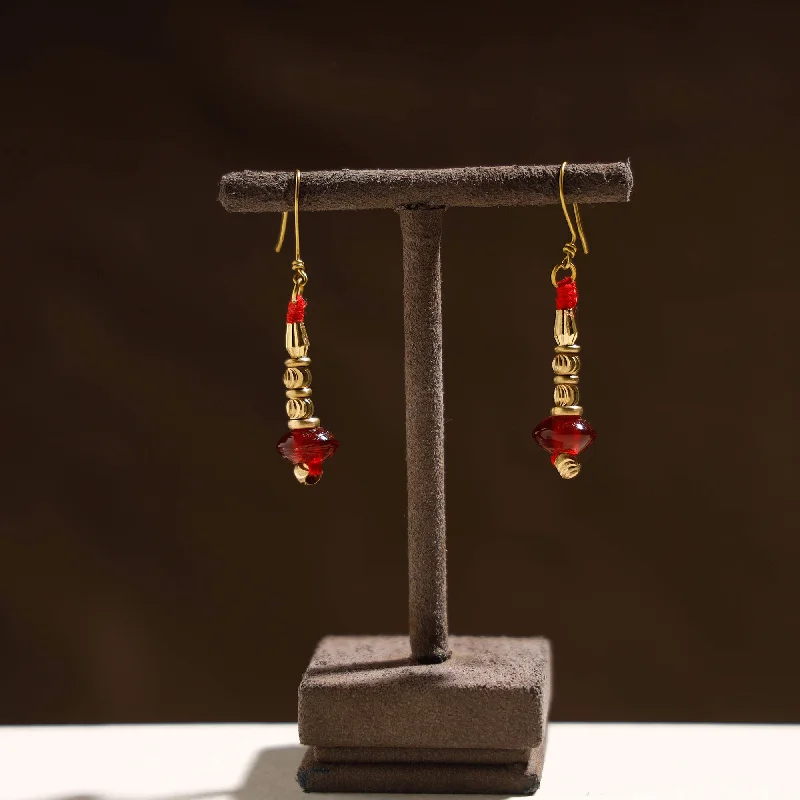 Dainty Floral Jewelry For Feminine Elegance Tribal Odisha Dokra Threadwork Earrings