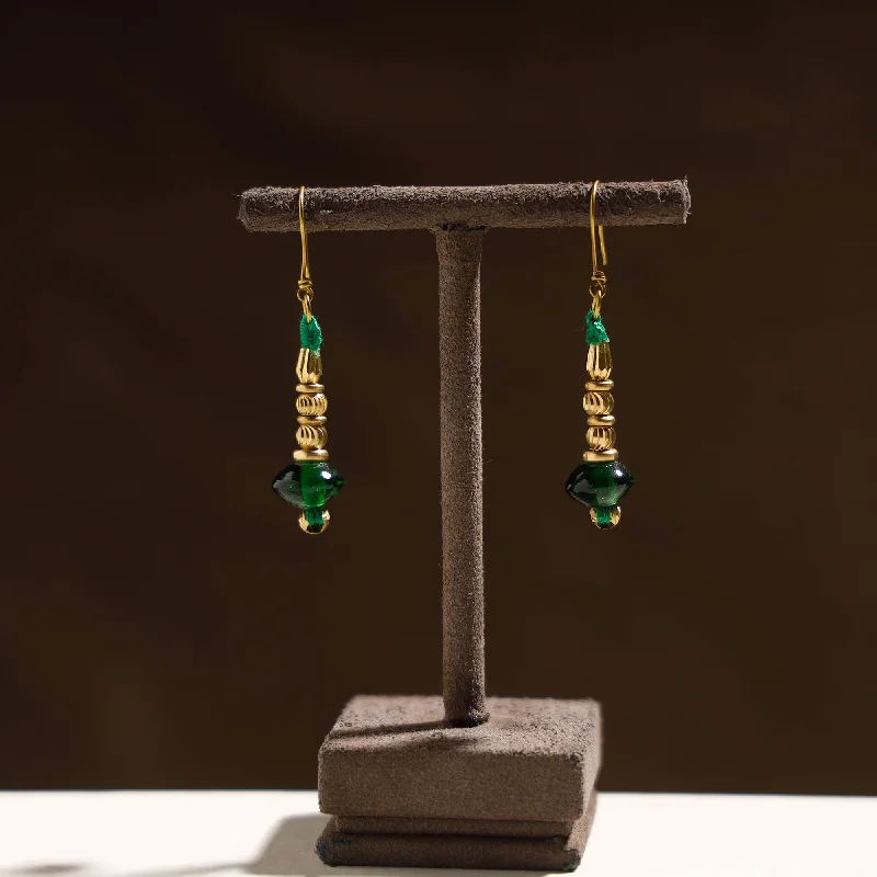 Handmade Pearl Jewelry For Timeless Elegance Tribal Odisha Dokra Threadwork Earrings