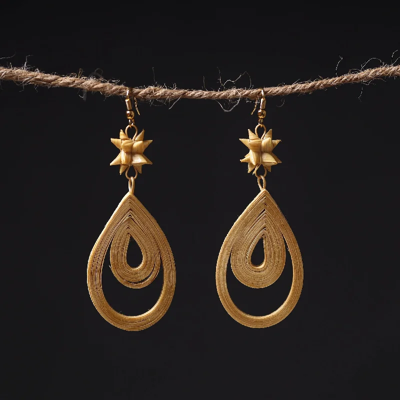 Handcrafted Bamboo Hoop Earrings by Daya Patki