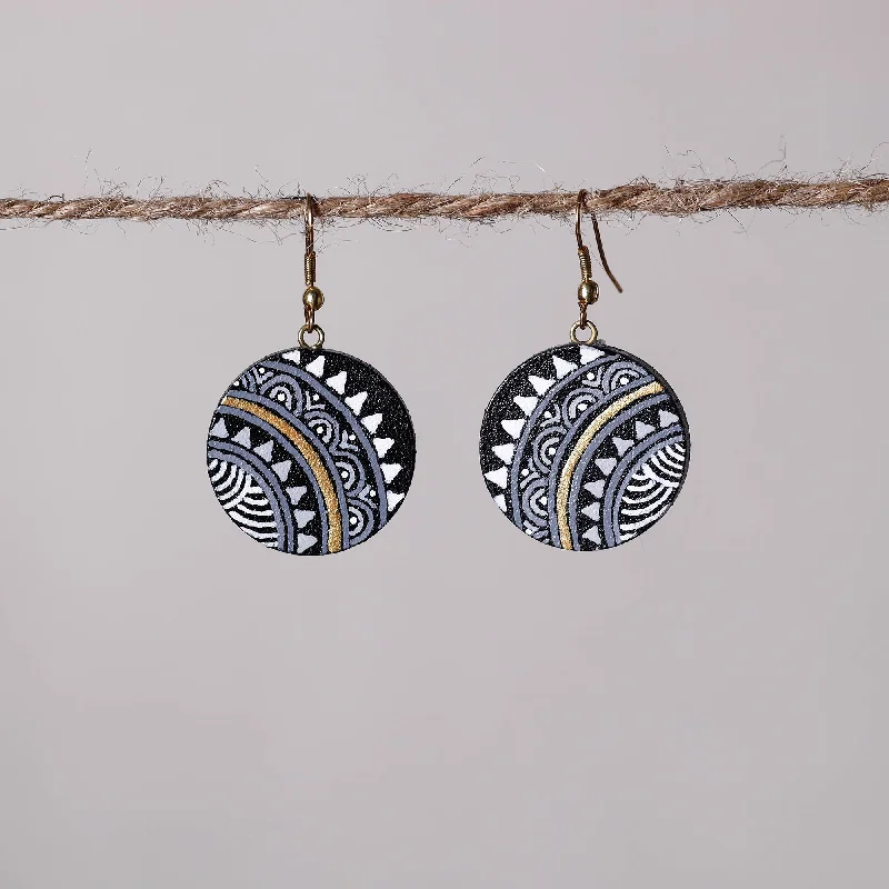 Customized Silver Jewelry For Unique Style Miniature Handpainted Wooden Earrings