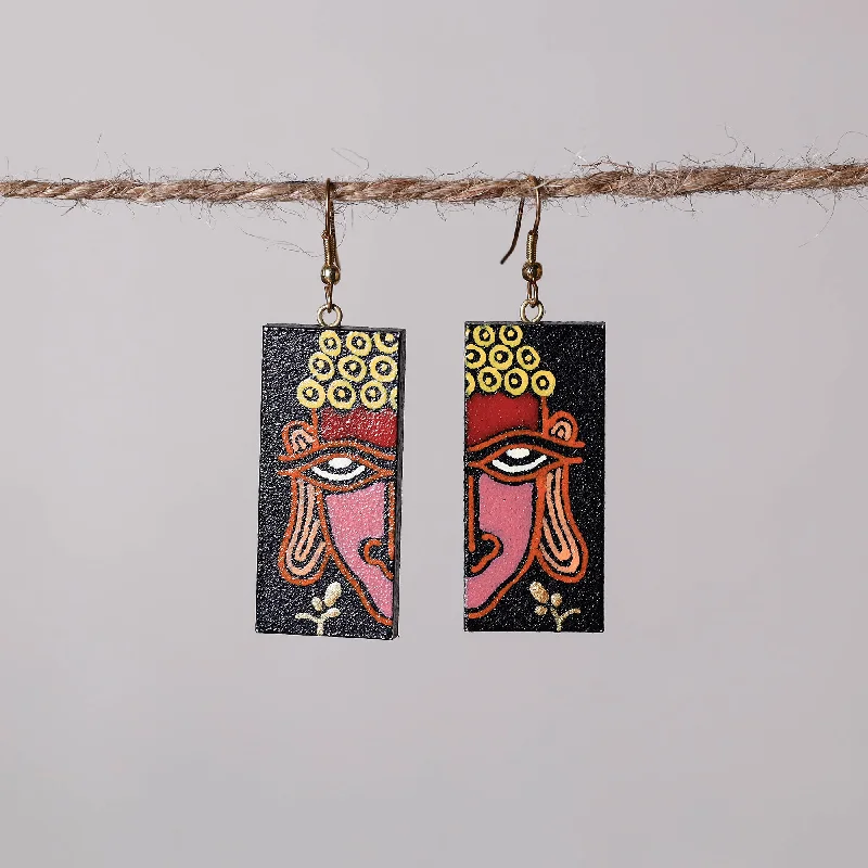 Miniature Handpainted Wooden Earrings