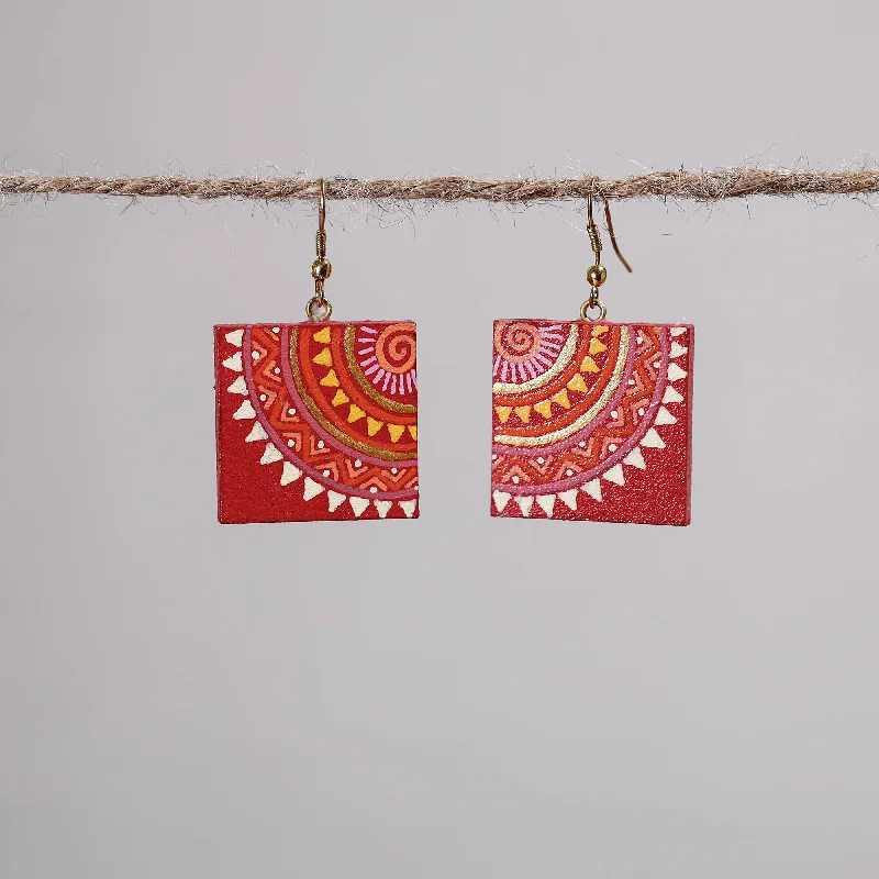 Miniature Handpainted Wooden Earrings