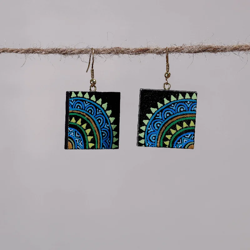 Miniature Handpainted Wooden Earrings