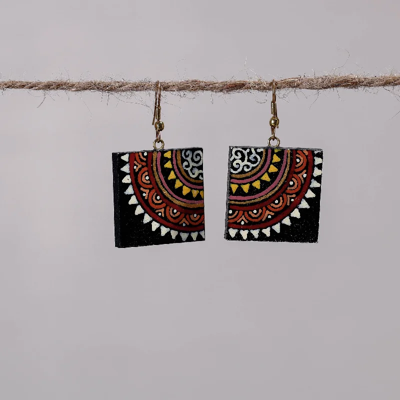 Miniature Handpainted Wooden Earrings