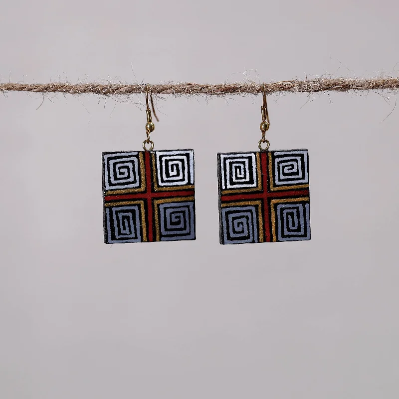 Miniature Handpainted Wooden Earrings