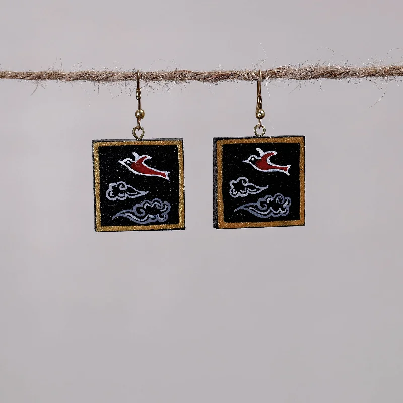 Miniature Handpainted Wooden Earrings