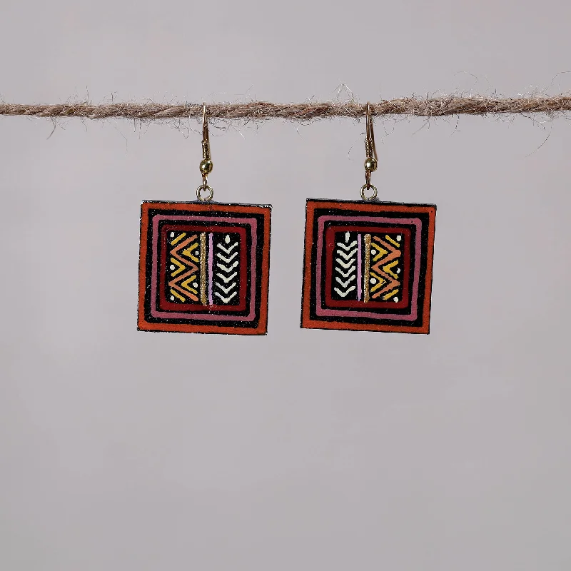 Miniature Handpainted Wooden Earrings