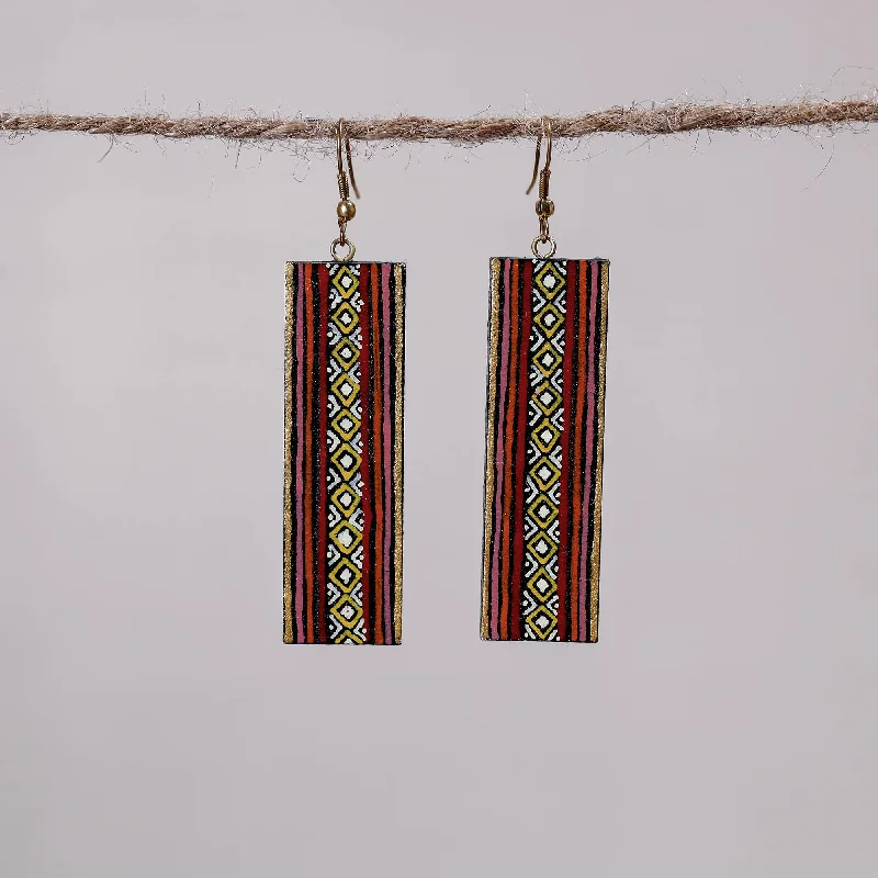 Miniature Handpainted Wooden Earrings