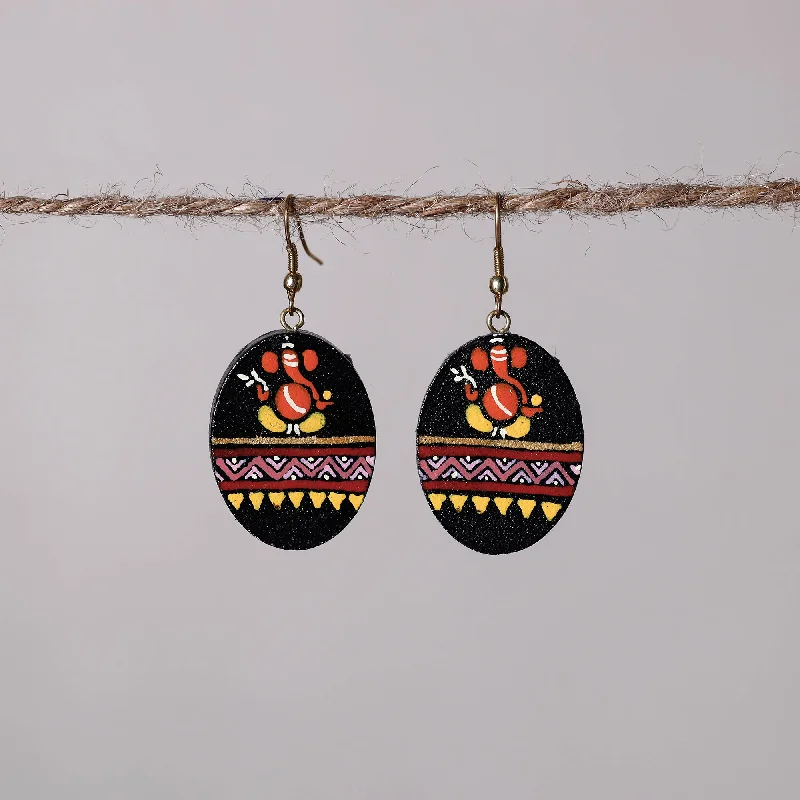 Unique Jewelry Designs Now At Discounted Rates Miniature Handpainted Wooden Earrings