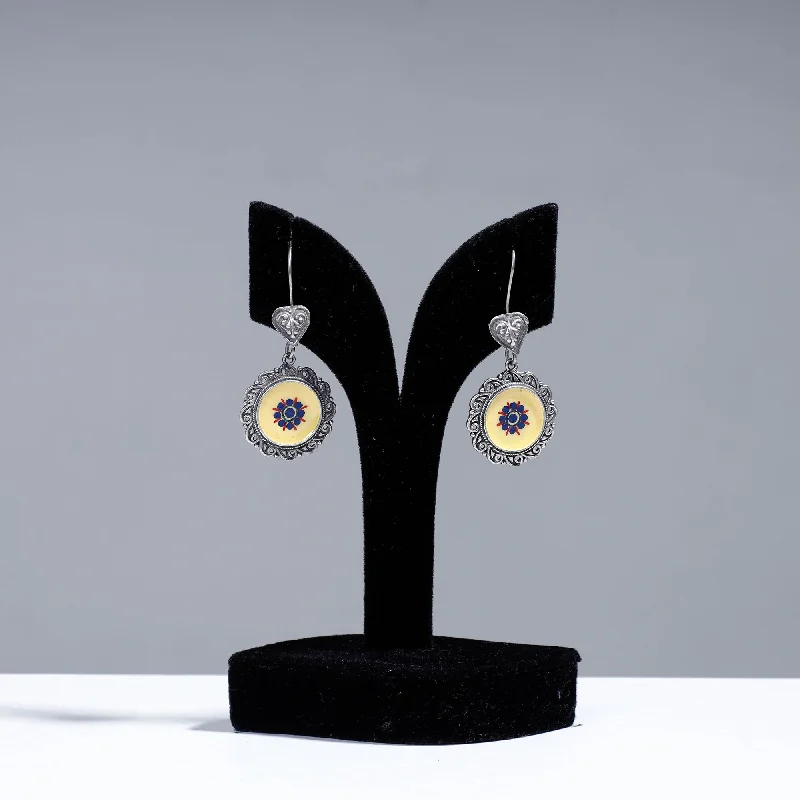 Final Call – Shop Exquisite Jewelry Before It's Gone Antique Silver Finish Oxidised Brass Base Enamel Work Earrings