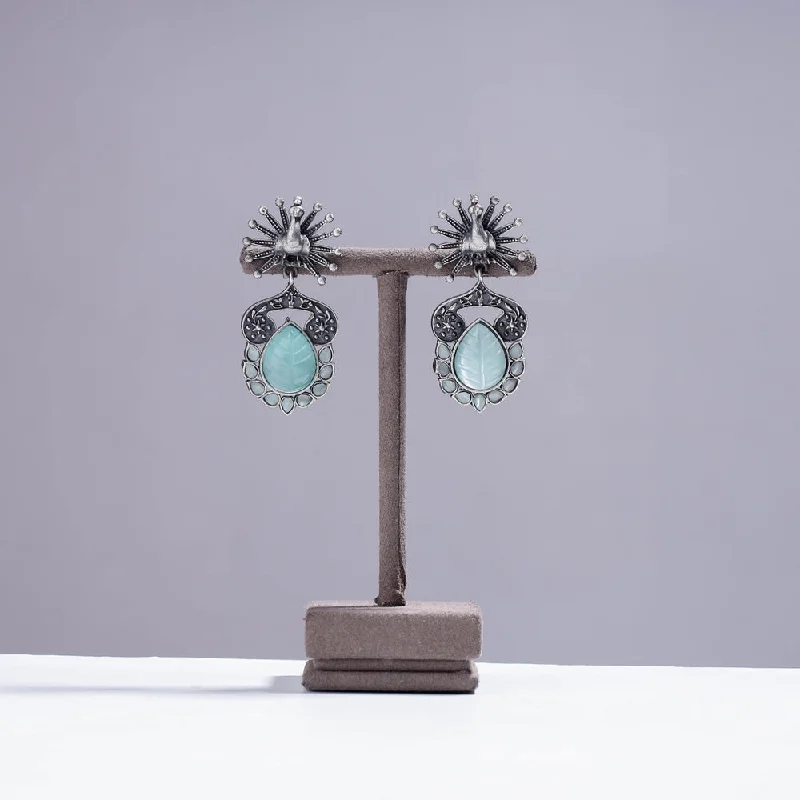 Exclusive Jewelry Bundles At Discounted Prices Antique Silver Finish Oxidised Brass Base Stone Work Earrings