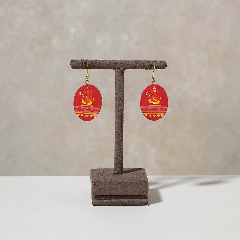 Miniature Handpainted Wooden Earrings