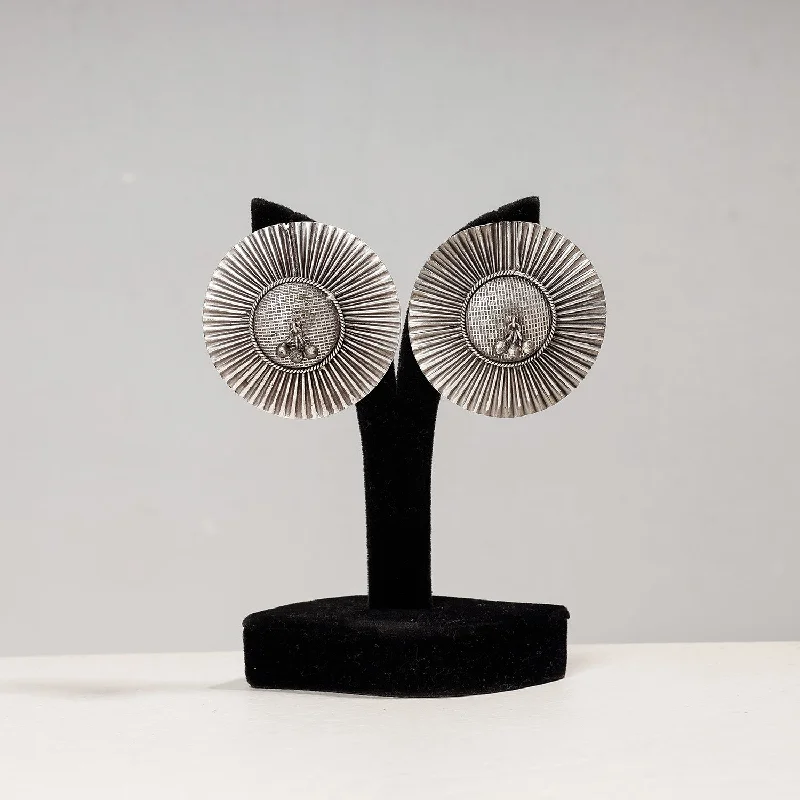 Limited-Stock Jewelry Sale – Once It's Gone, It's Gone Antique Silver Finish Oxidised Brass Base Earrings