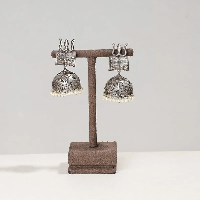 Fashion-Forward Jewelry At Incredible Prices Antique Silver Finish Oxidised Brass Base Jhumki Earrings